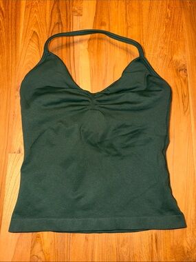 Women’s Alura Athletic compression Dark Green Halter Tank Top